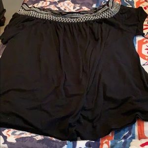 Black off the shoulder top